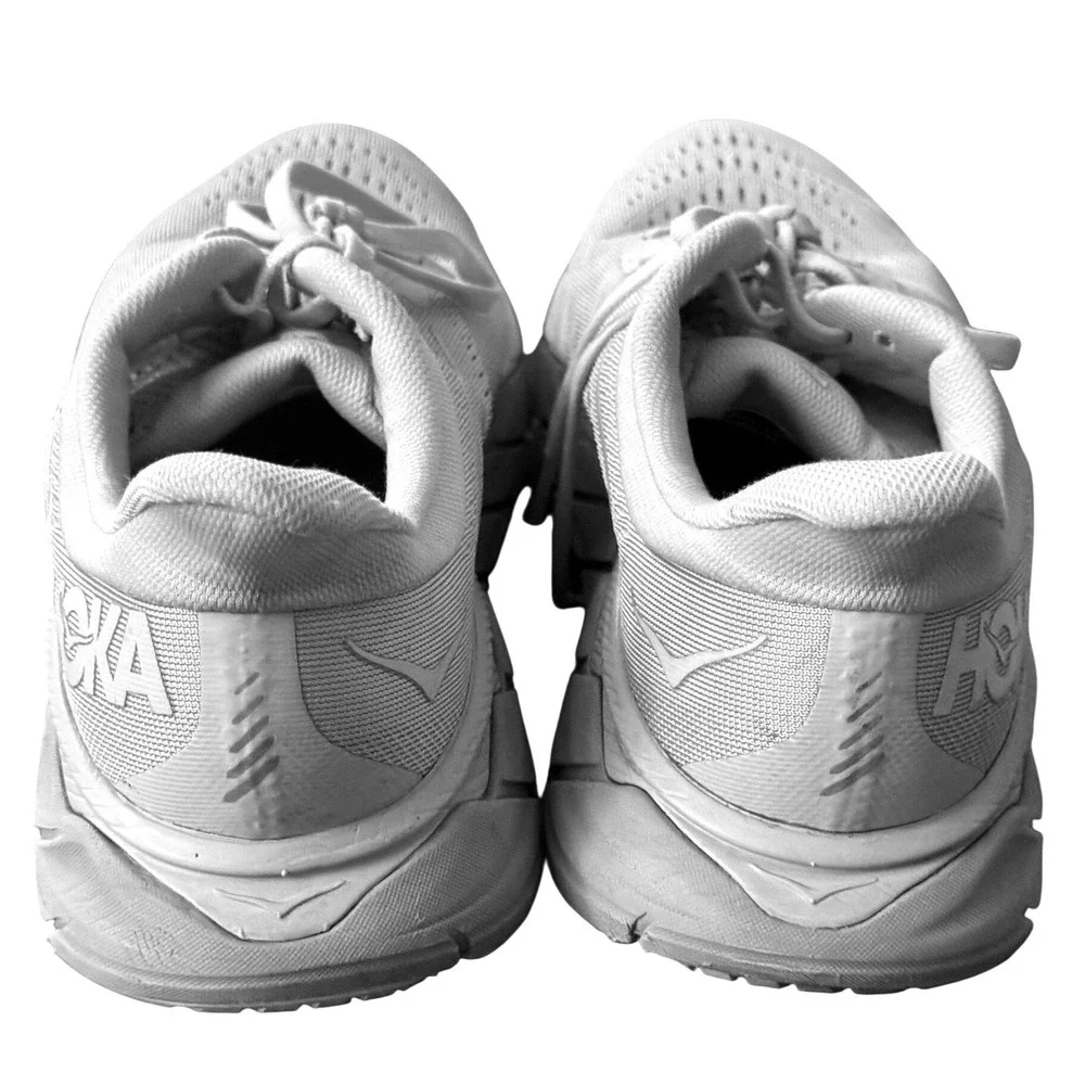 Hoka One One Women's Athletic Shoes in White and Gray